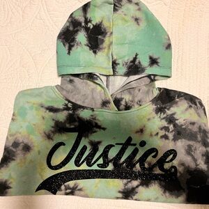 Size medium girls justice crop hoodie